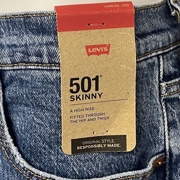Levi’s Women’s 501 S High-Rise Skinny 5-Pocket Jeans- 31 X 28 - Picture 12 of 16